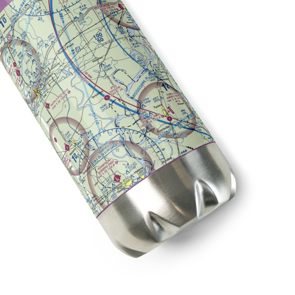 Taylor Airport (15AR) VFR Sectional Water Bottle 