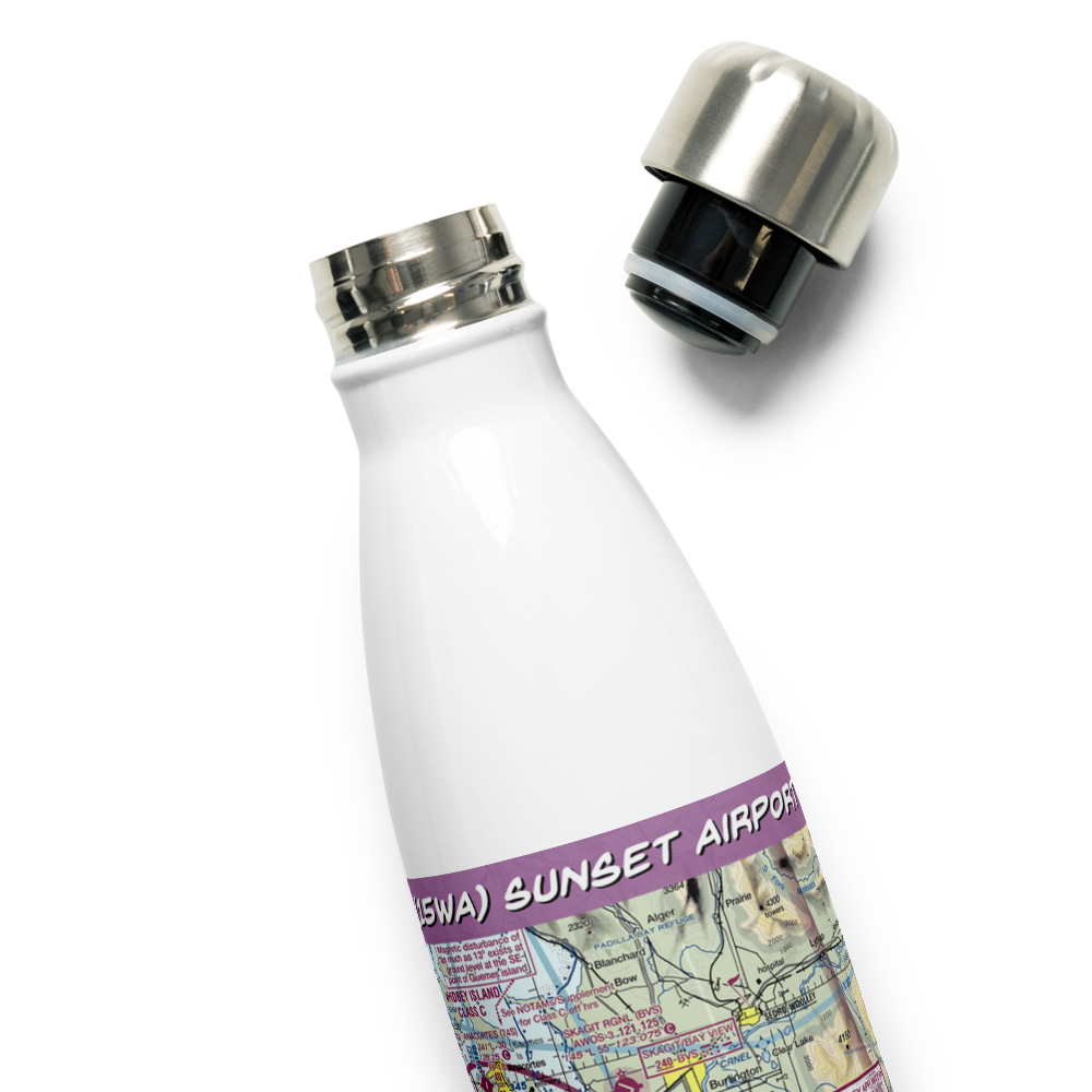 Sunset Airport (15WA) VFR Sectional Water Bottle 