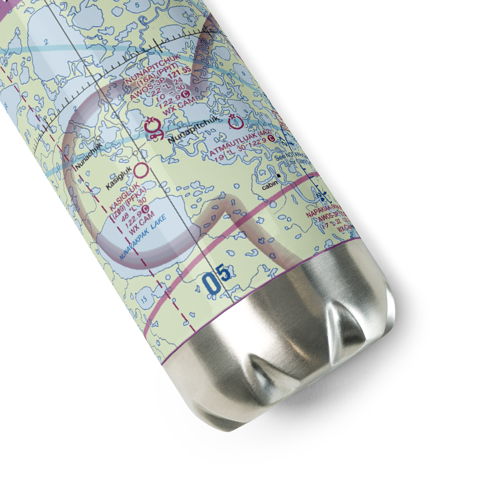 Nunapitchuk Airport (16A) VFR Sectional Water Bottle 