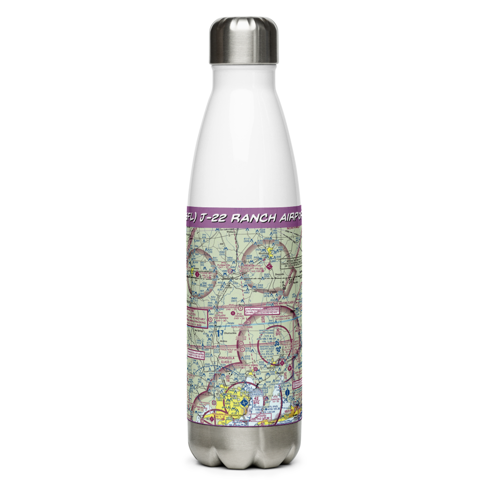 J-22 Ranch Airport (16FL) VFR Sectional Water Bottle 