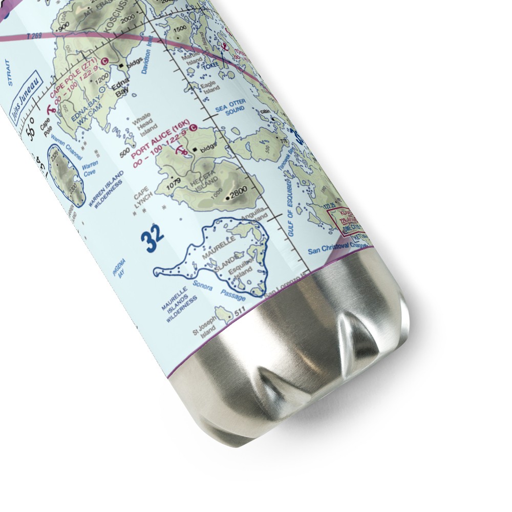 Port Alice Seaplane Base (16K) VFR Sectional Water Bottle 