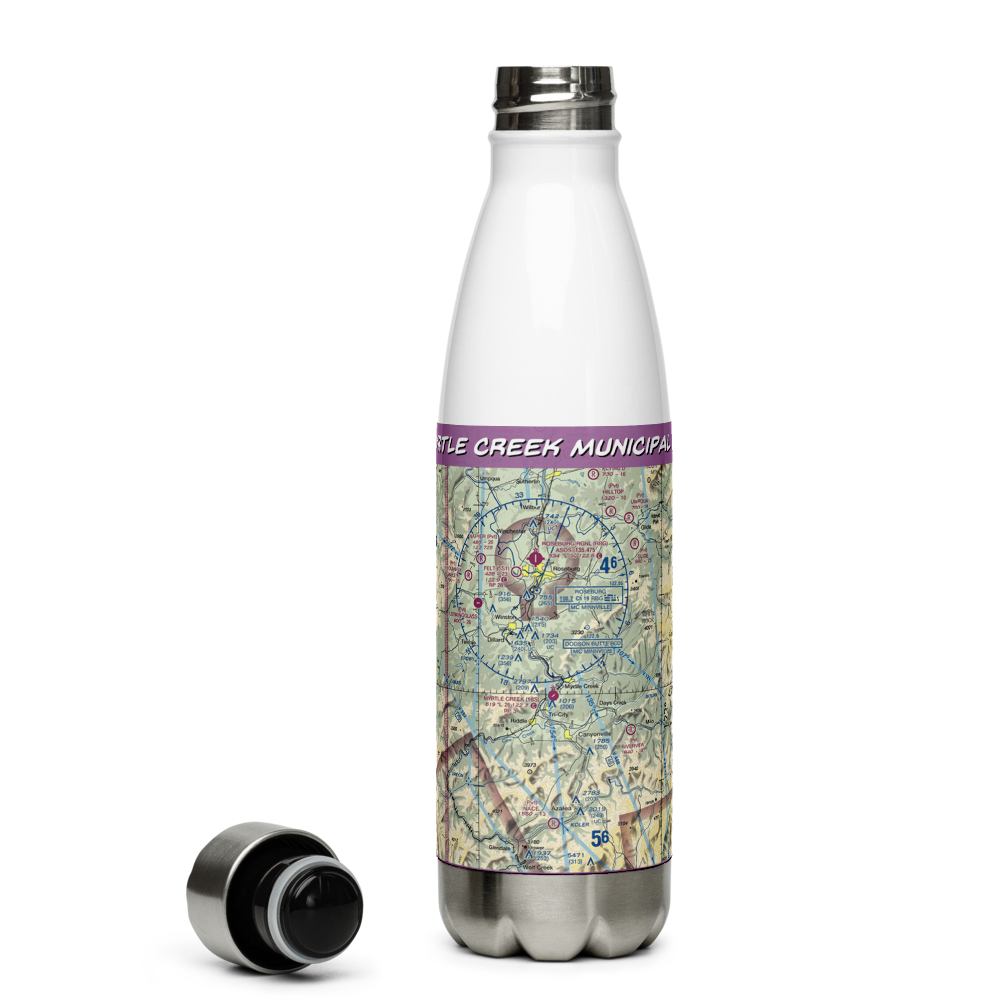 Myrtle Creek Municipal Airport (16S) VFR Sectional Water Bottle 