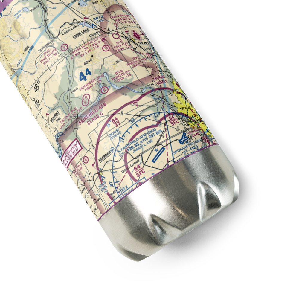 Tightcliff Airport (16WA) VFR Sectional Water Bottle 