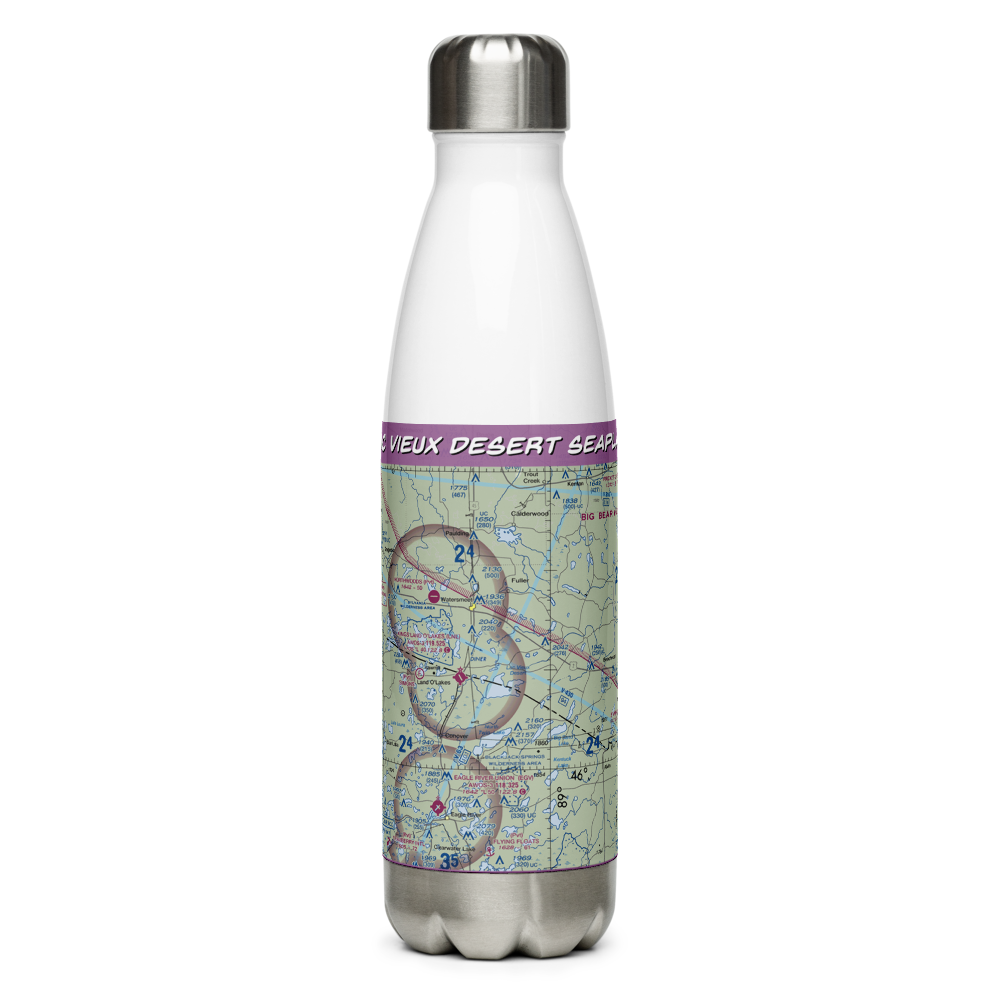 Lac Vieux Desert Seaplane Base (16WI) VFR Sectional Water Bottle 
