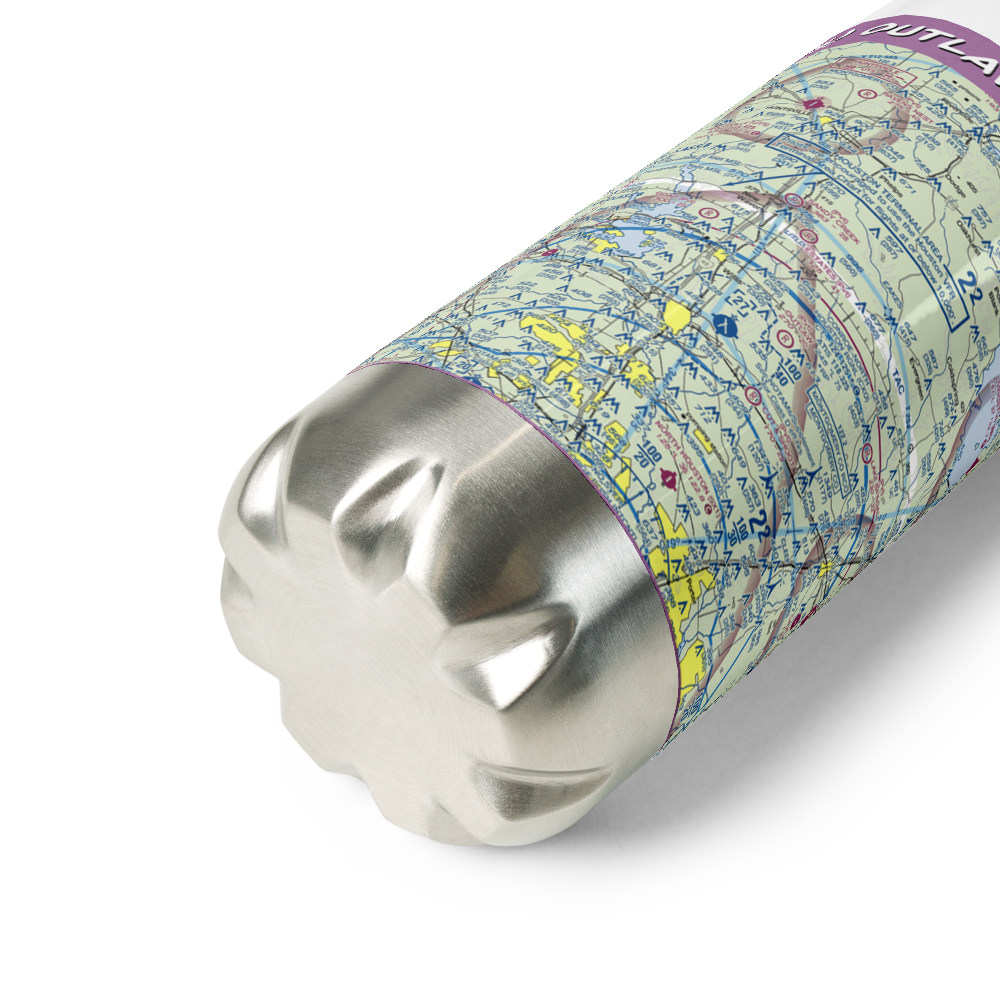 Outlaw Flyers Airport (16XS) VFR Sectional Water Bottle 