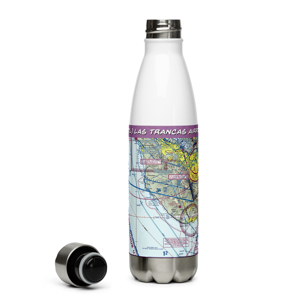Las Trancas Airport (17CL) VFR Sectional Water Bottle 