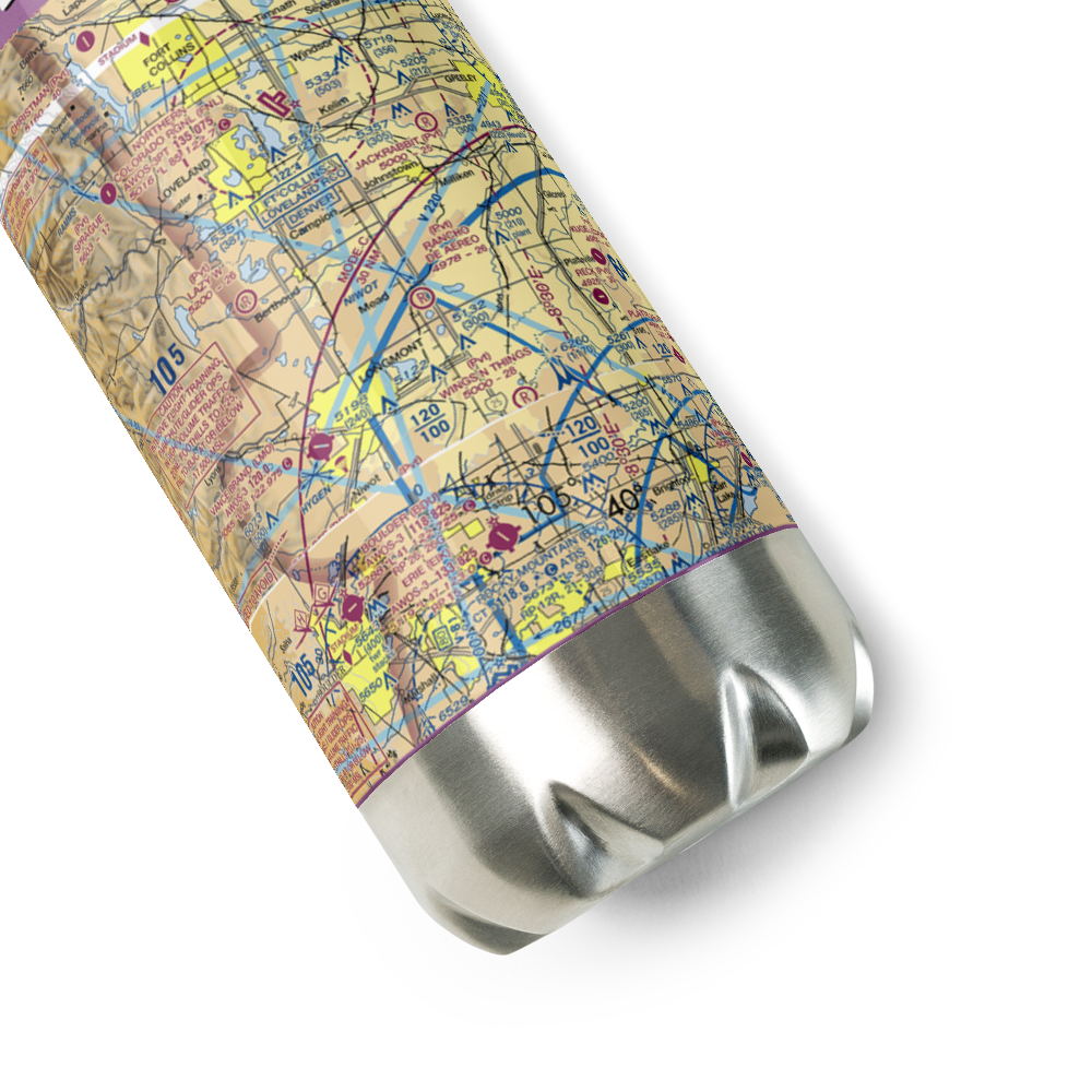 Skylane Ranch Airport (17CO) VFR Sectional Water Bottle 