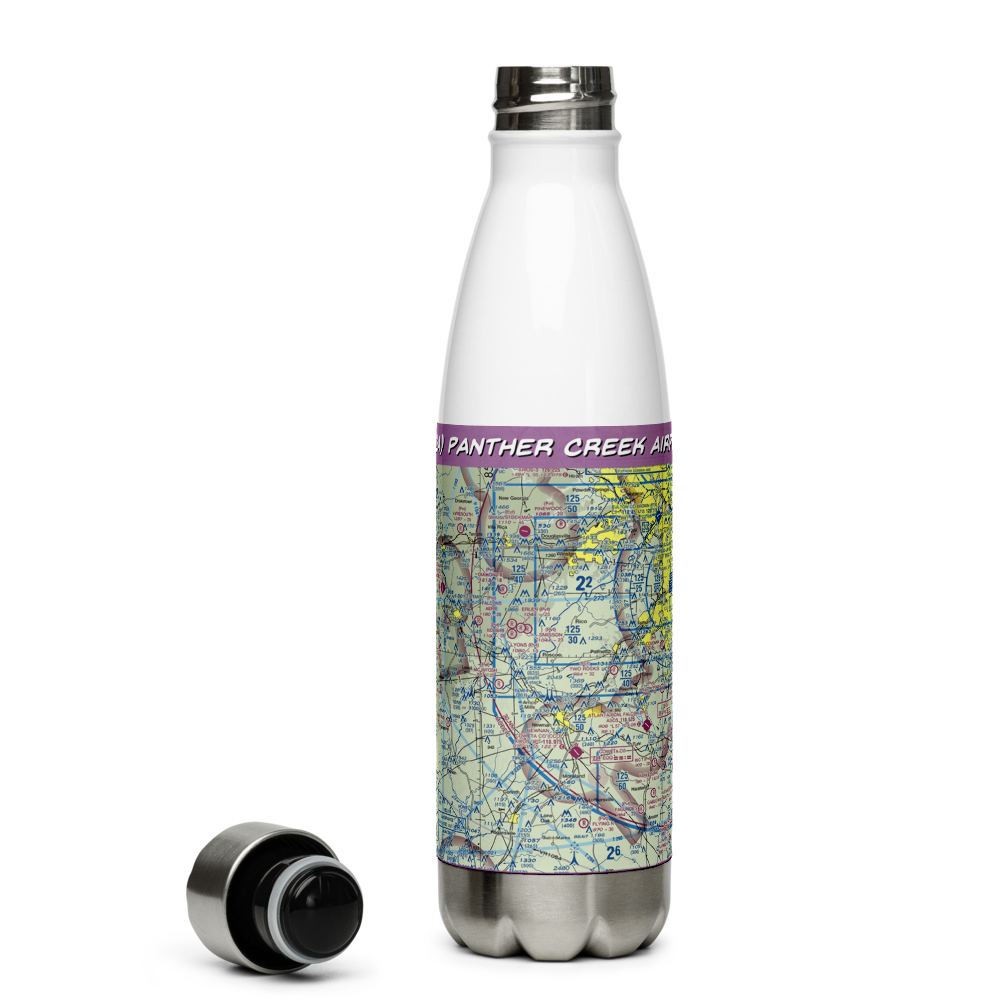 Panther Creek Airport (17GA) VFR Sectional Water Bottle 