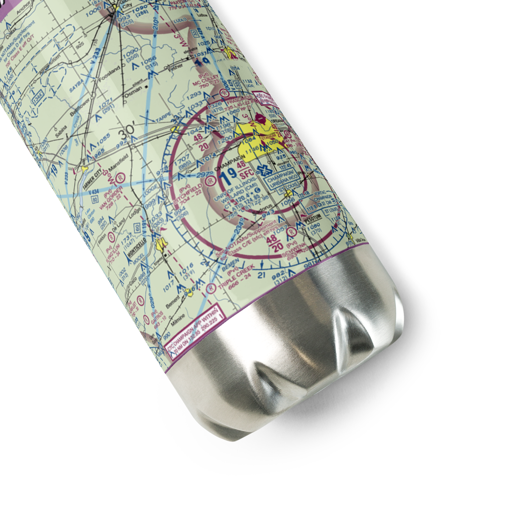 Oink Acres Airport (17LL) VFR Sectional Water Bottle 