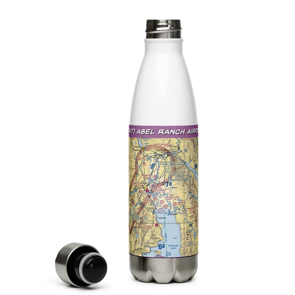 Abel Ranch Airport (17MT) VFR Sectional Water Bottle 