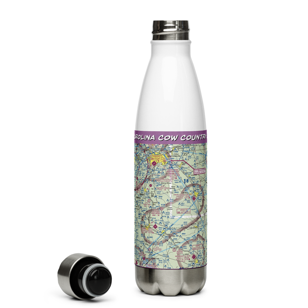 Carolina Cow Country Airport (17SC) VFR Sectional Water Bottle 