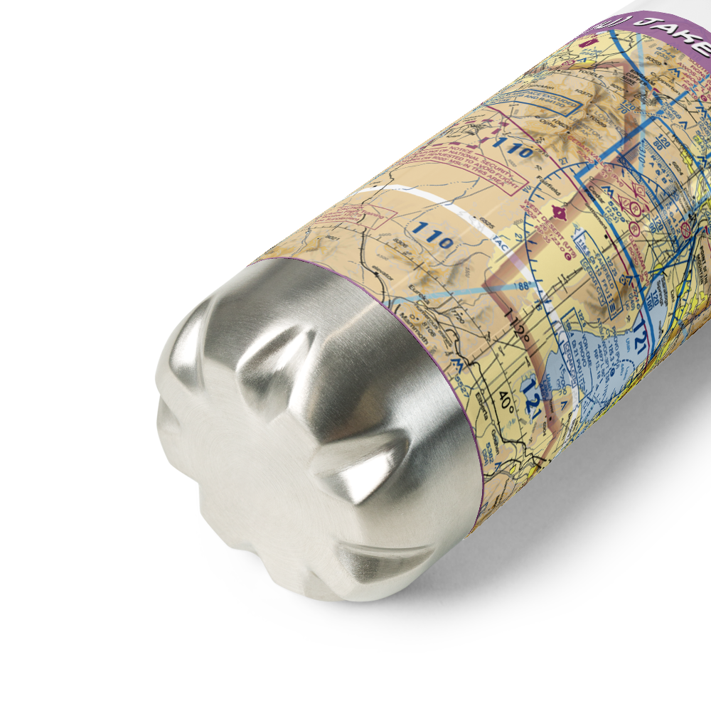 Jake Garn Airport (17U) VFR Sectional Water Bottle 