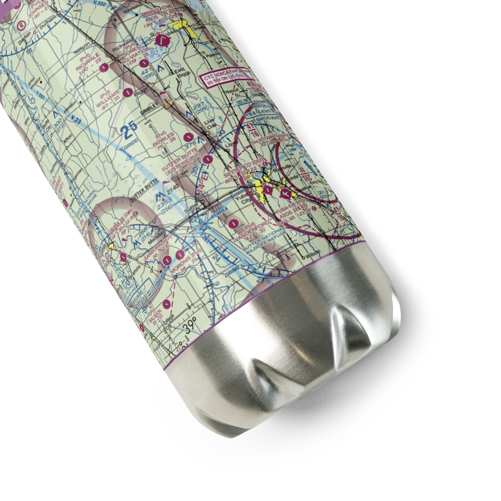 Bowles Airport (18CL) VFR Sectional Water Bottle 