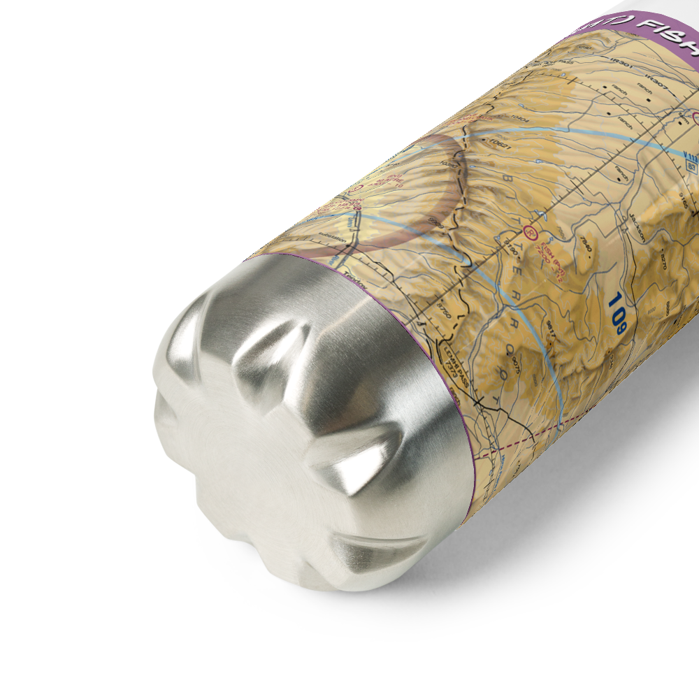 Fish Ranch Airport (18MT) VFR Sectional Water Bottle 