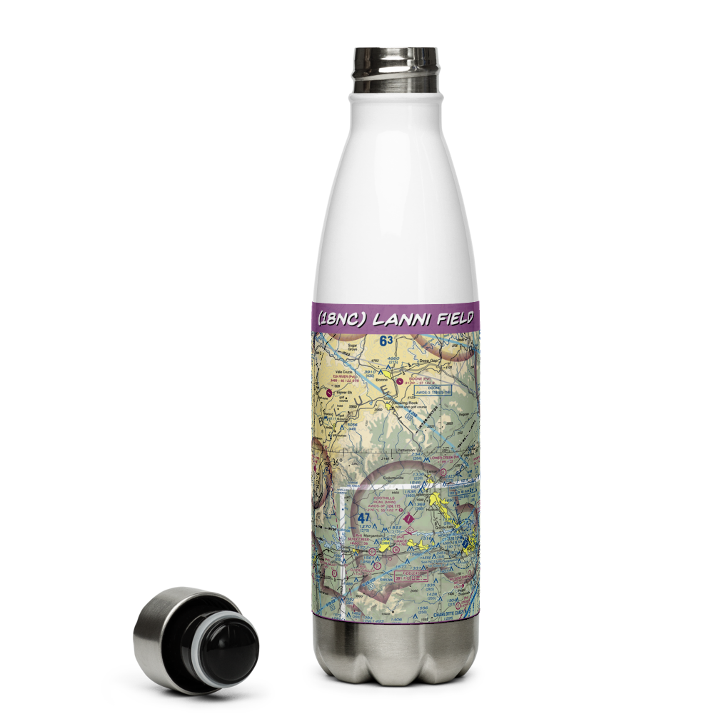 Lanni Field (18NC) VFR Sectional Water Bottle 
