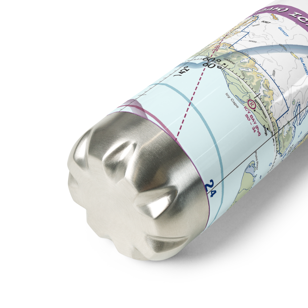 Icy Bay Airport (19AK) VFR Sectional Water Bottle 