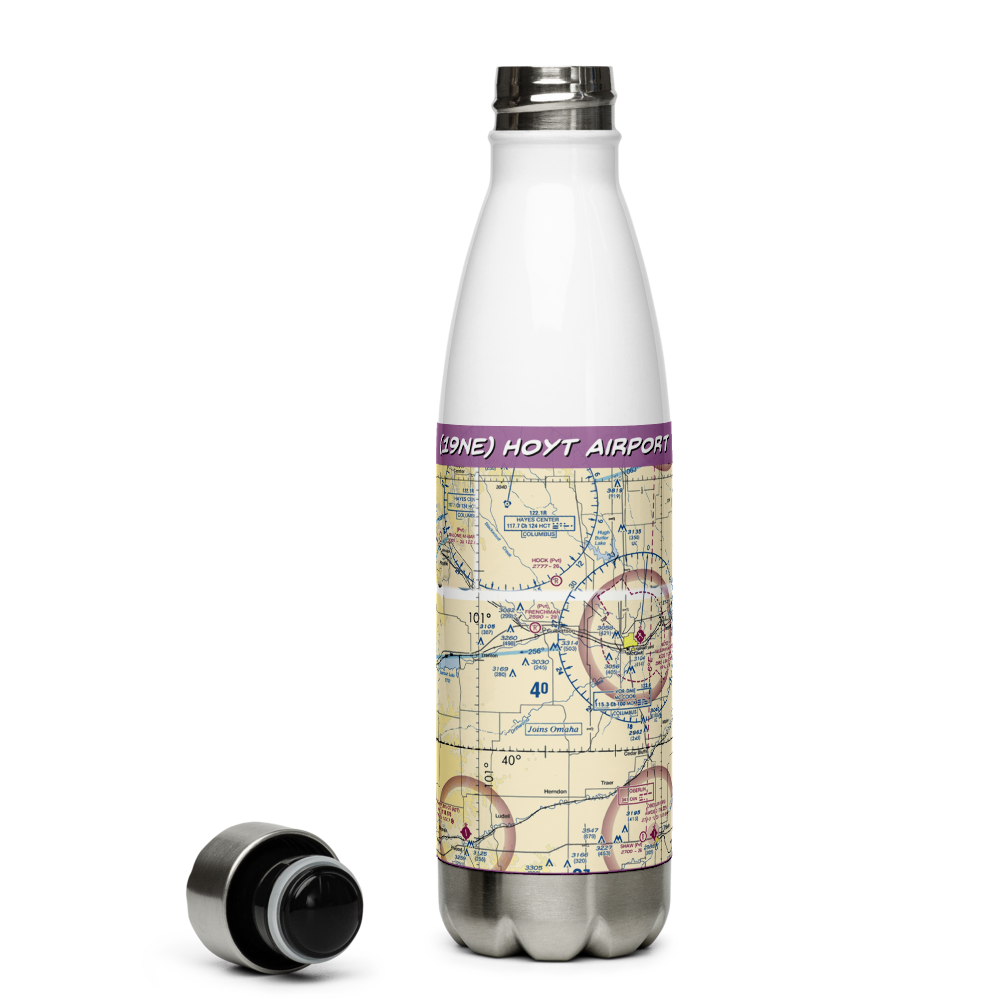 Hoyt Airport (19NE) VFR Sectional Water Bottle 