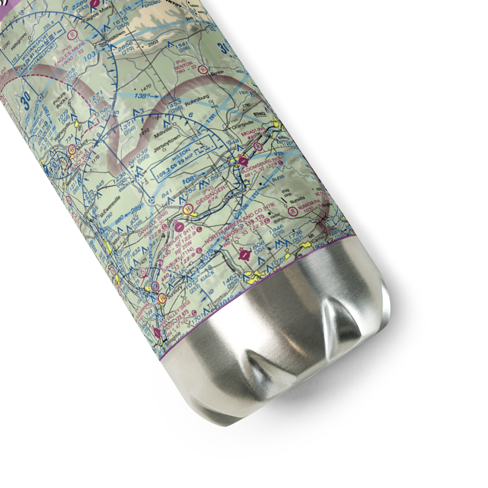 Lake Airport (19PA) VFR Sectional Water Bottle 