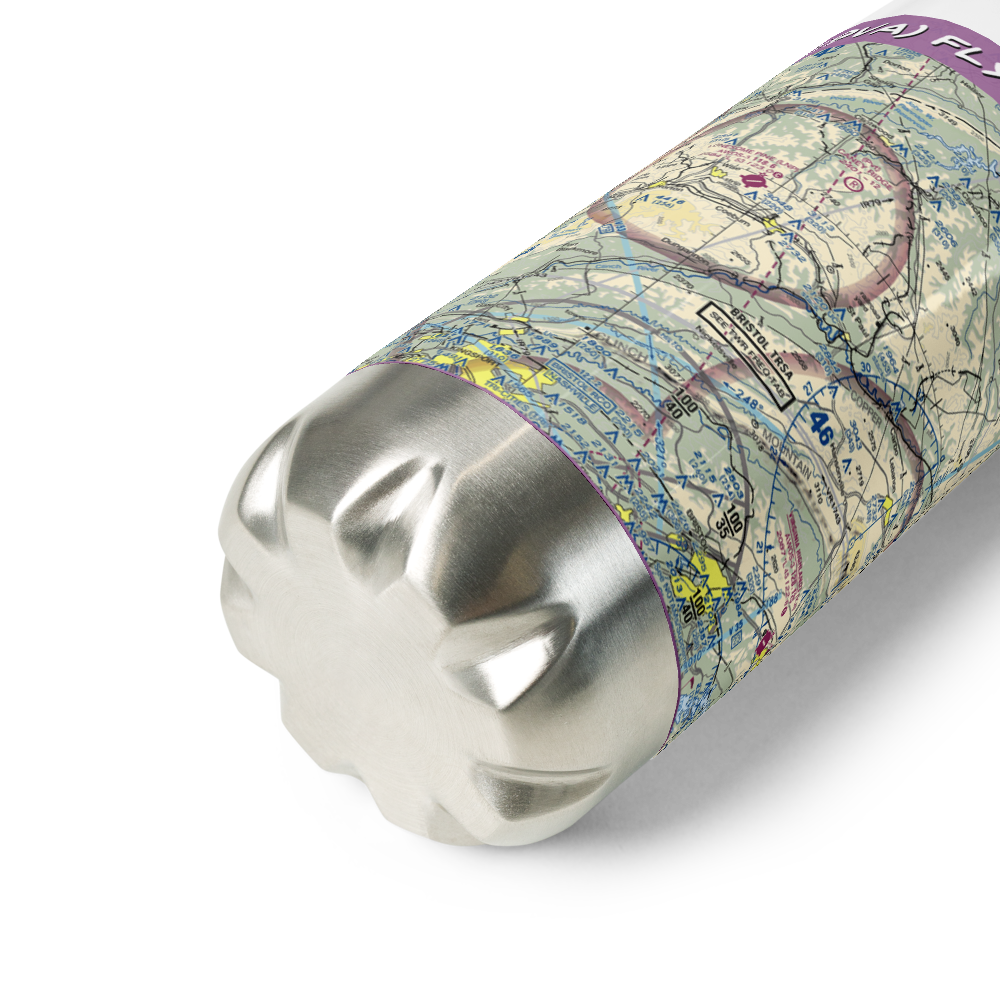 Flying W Airport (19VA) VFR Sectional Water Bottle 