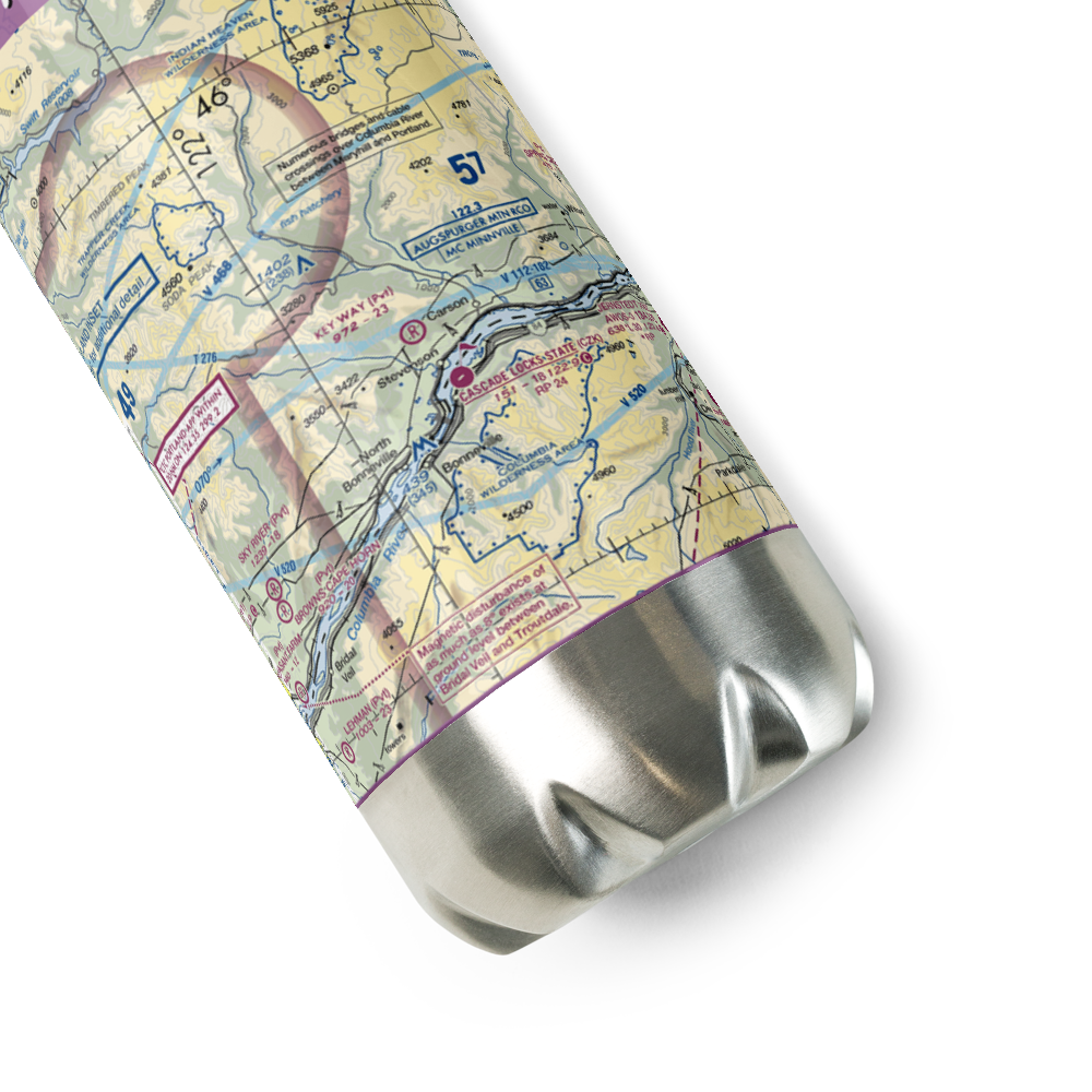 Key Way Airport (19WA) VFR Sectional Water Bottle 