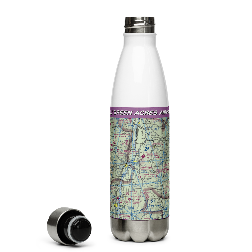 Green Acres Airport (1A1) VFR Sectional Water Bottle 