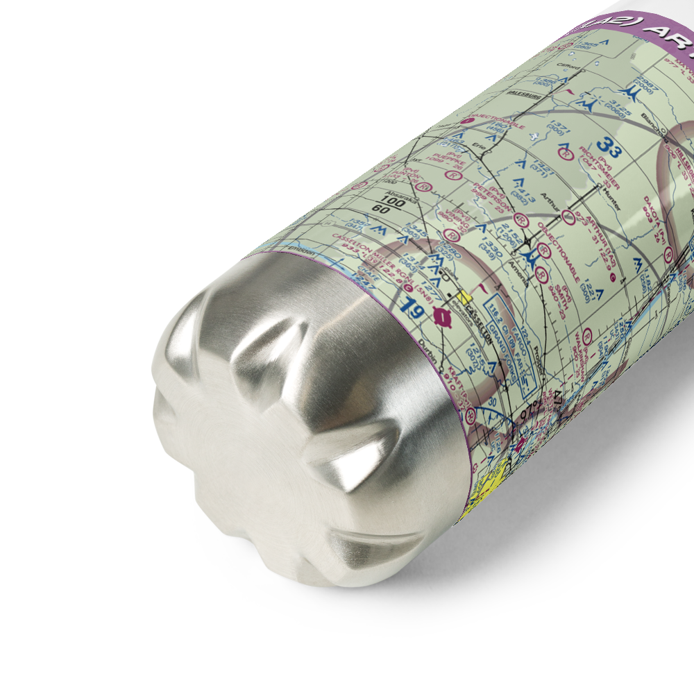 Arthur Airport (1A2) VFR Sectional Water Bottle 