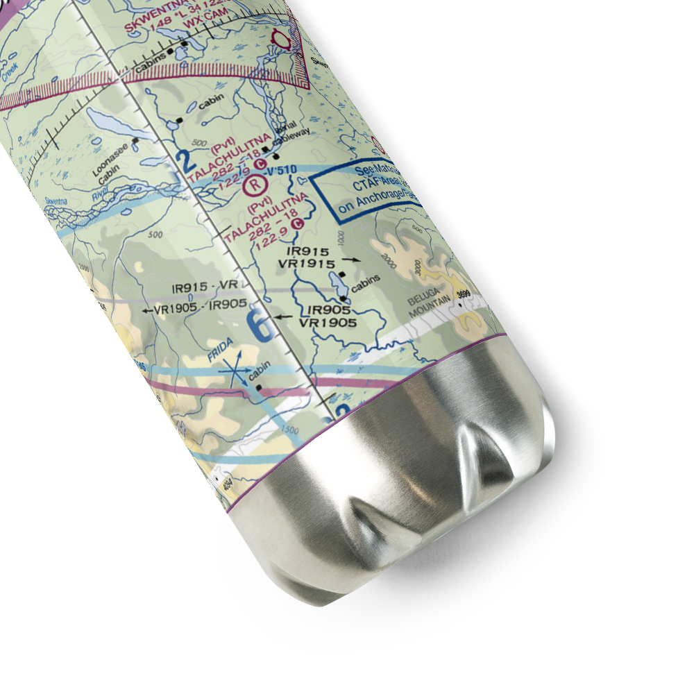 Talachulitna River Airport (1AK6) VFR Sectional Water Bottle 