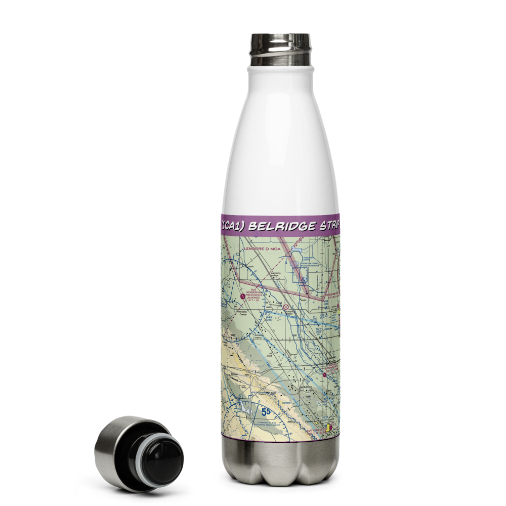 Belridge Strip (1CA1) VFR Sectional Water Bottle 