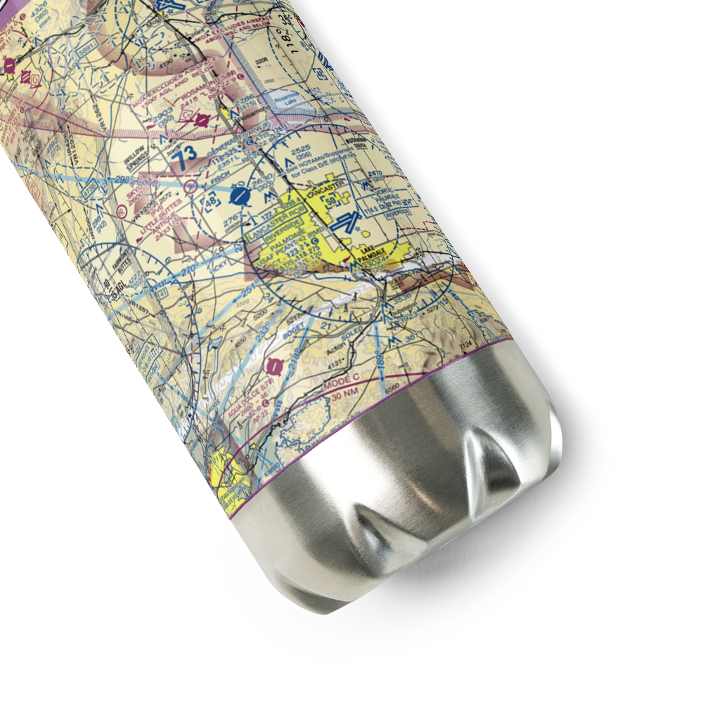 Little Buttes Antique Airfield (1CL1) VFR Sectional Water Bottle 