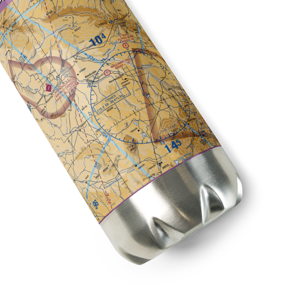 Williams Ranch Airport (1CO2) VFR Sectional Water Bottle 