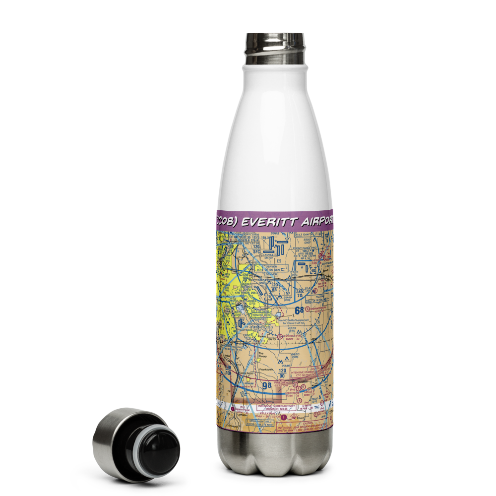Everitt Airport (1CO8) VFR Sectional Water Bottle 