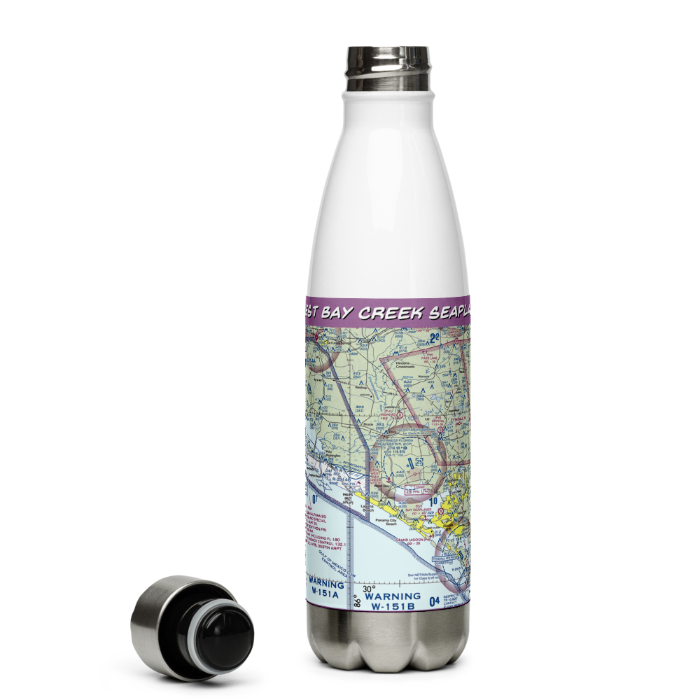 West Bay Creek Seaplane Base (1FL5) VFR Sectional Water Bottle 