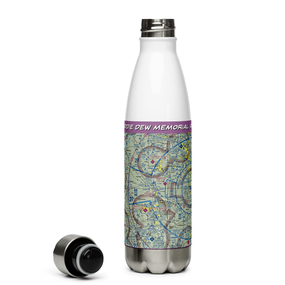 Eddie Dew Memorial Airpark (1G8) VFR Sectional Water Bottle 