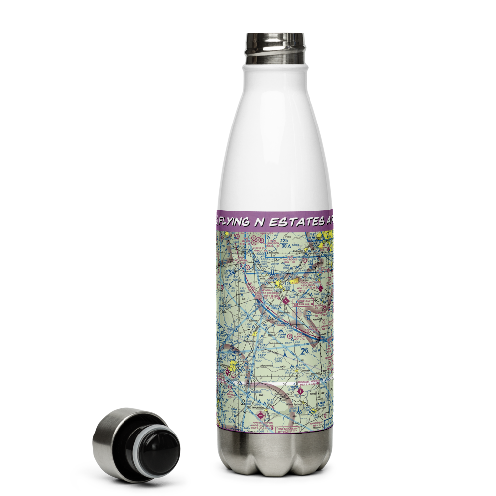 Flying N Estates Airport (1GA2) VFR Sectional Water Bottle 