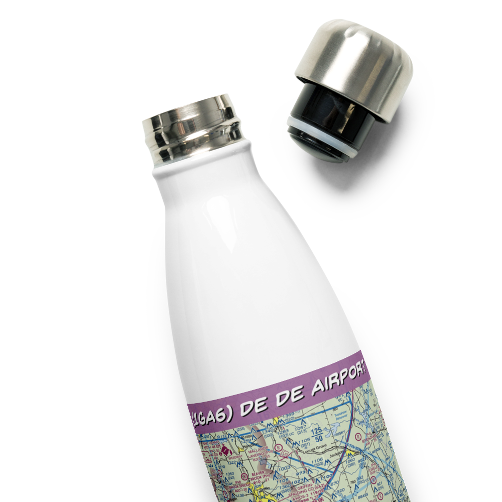 De De Airport (1GA6) VFR Sectional Water Bottle 