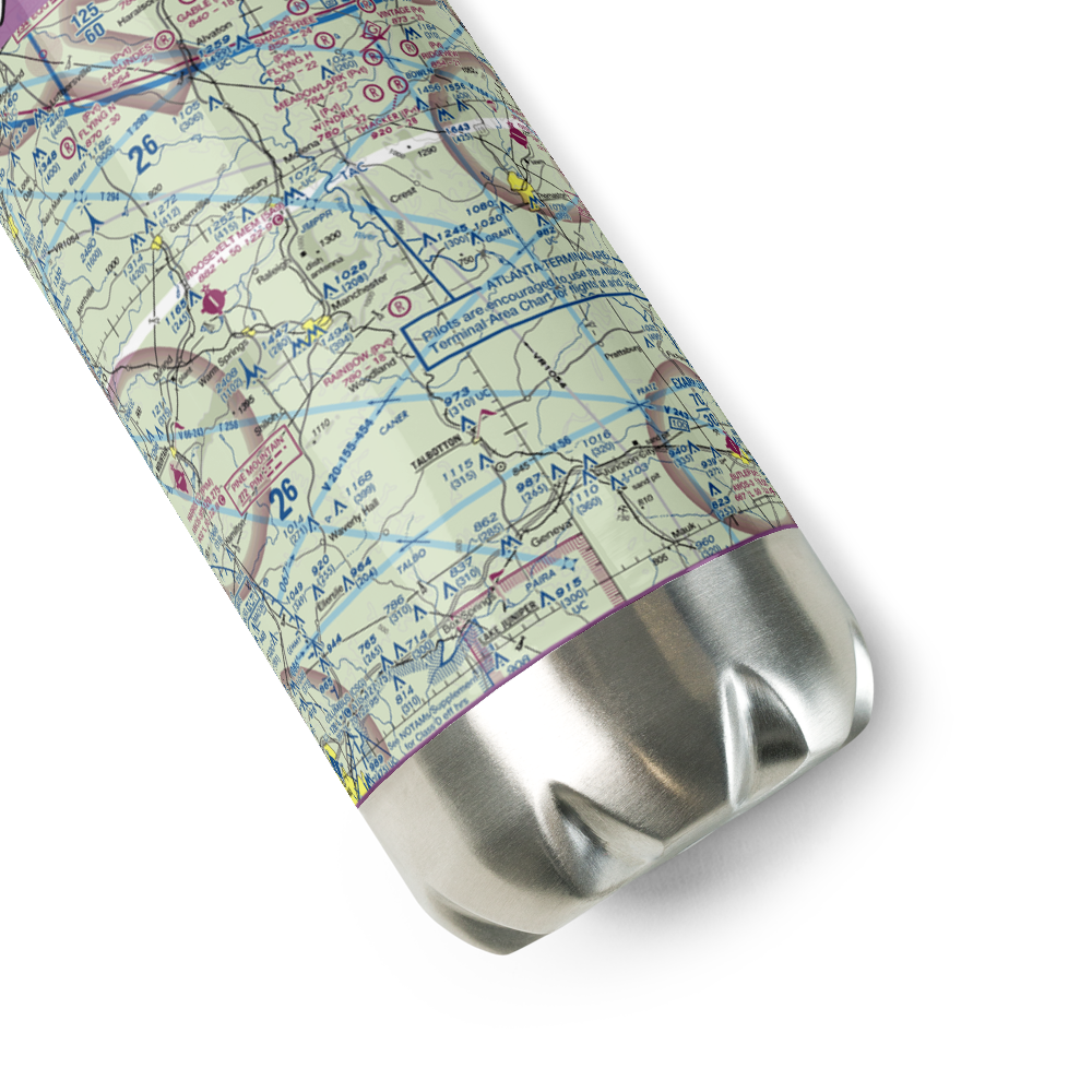 C & W Air Park (1GE2) VFR Sectional Water Bottle 