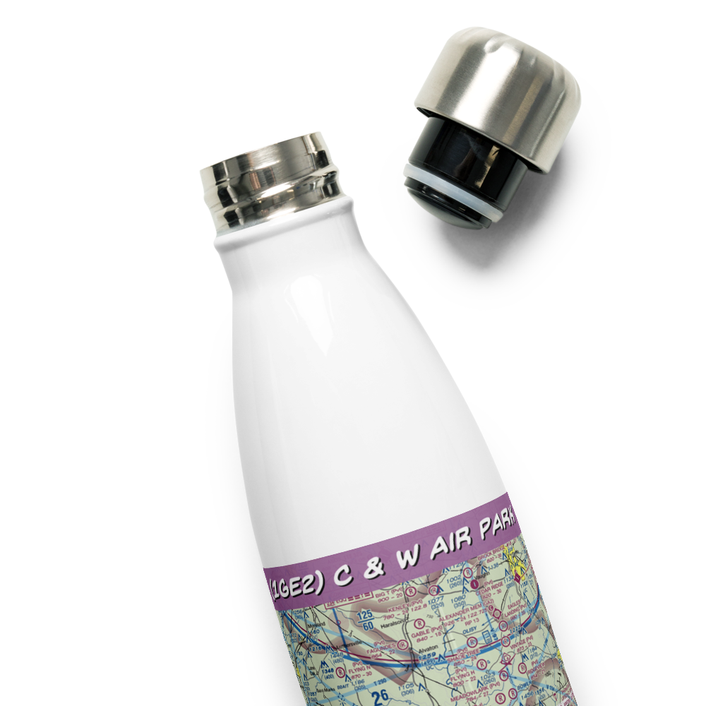C & W Air Park (1GE2) VFR Sectional Water Bottle 