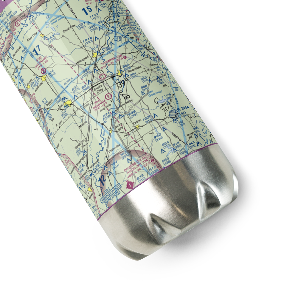 Shawnee Field (1I3) VFR Sectional Water Bottle 