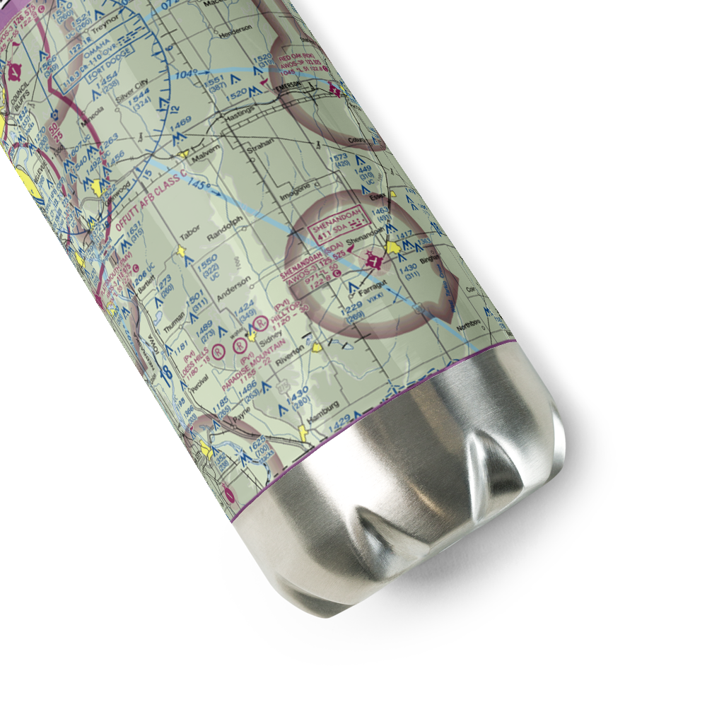 Aero-Lane Airport (1IA6) VFR Sectional Water Bottle 