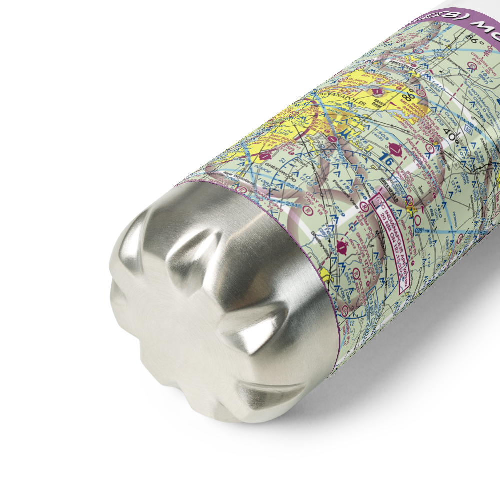 Morris Airport (1II8) VFR Sectional Water Bottle 