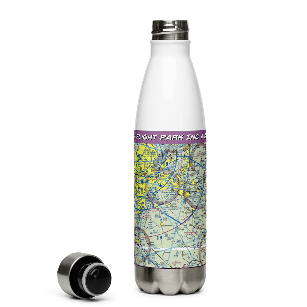 Flight Park Inc Airport (1IL4) VFR Sectional Water Bottle 