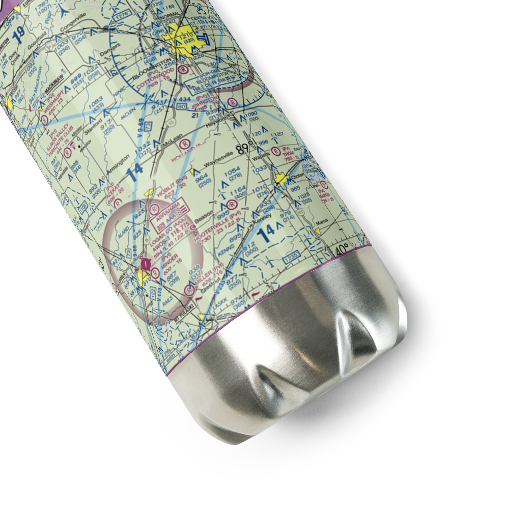 Holland Field (1IL9) VFR Sectional Water Bottle 