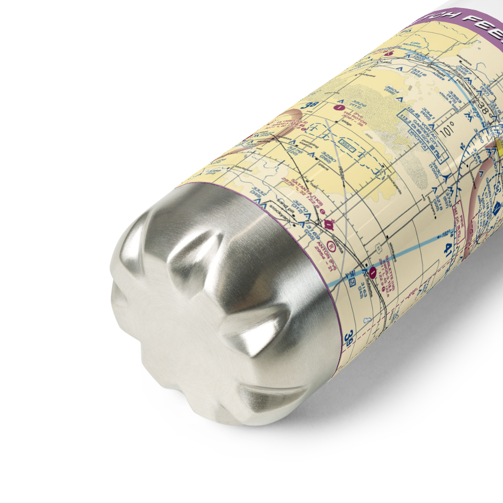 Hitch Feeders Ii Inc. Airport (1KS7) VFR Sectional Water Bottle 