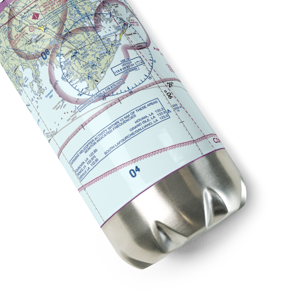 Bayou Fourchon Seaplane Base (1LA4) VFR Sectional Water Bottle 