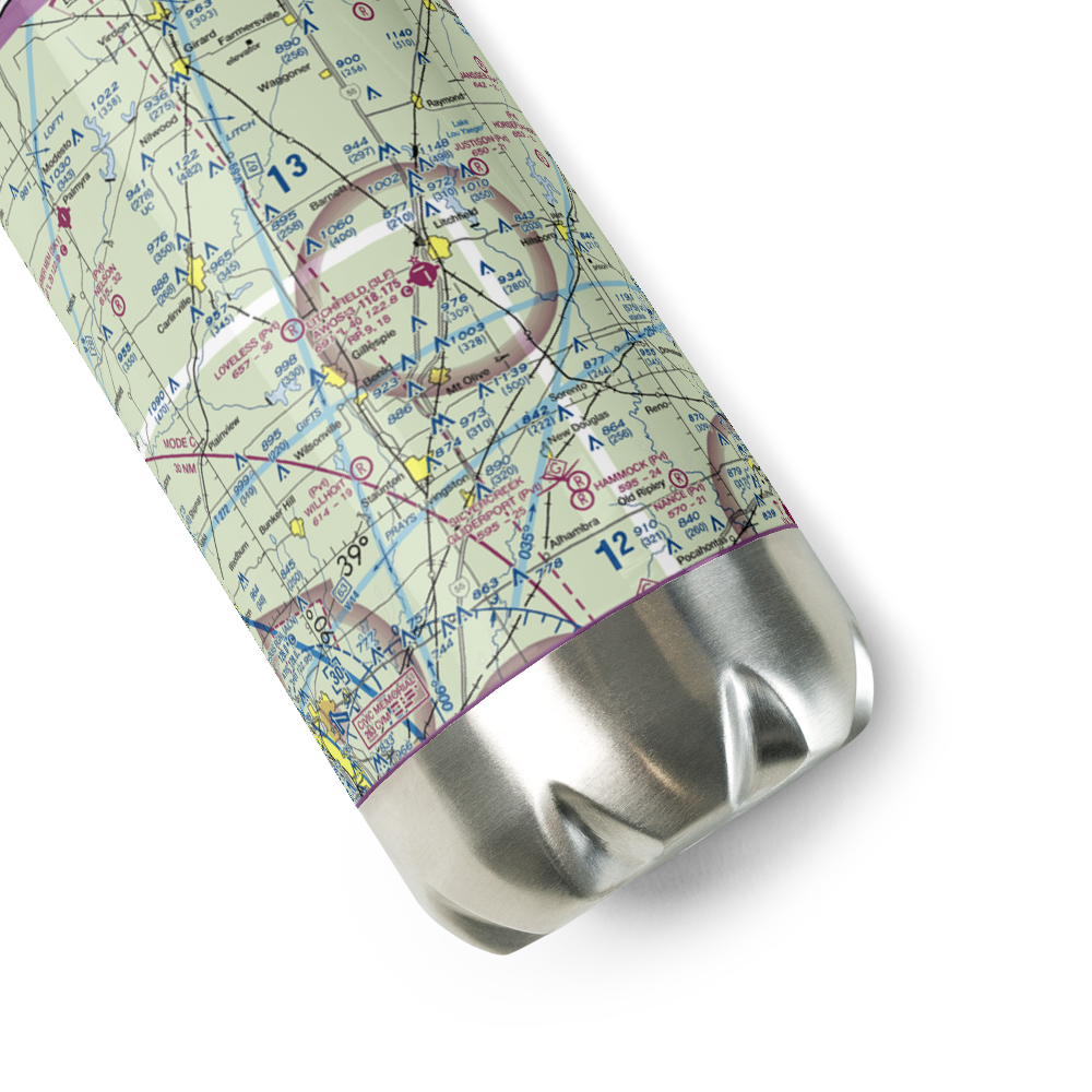 Sies Landing Area Airport (1LL4) VFR Sectional Water Bottle 