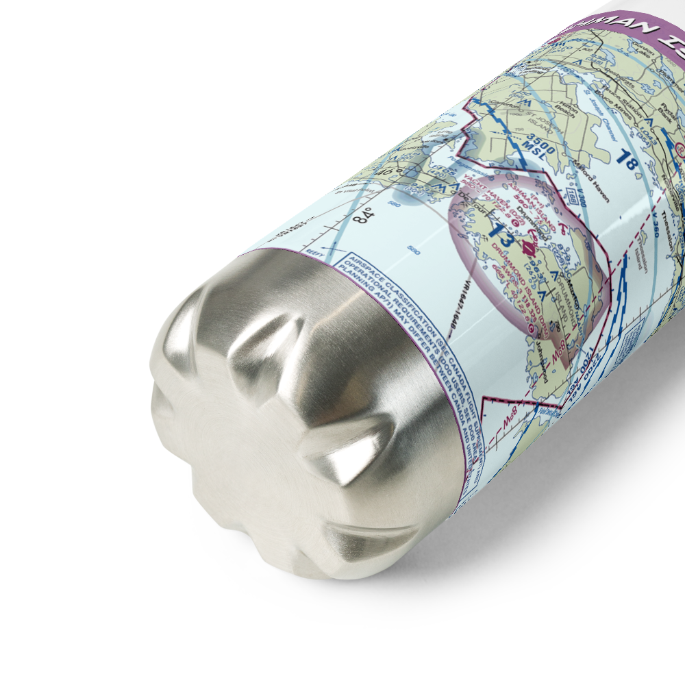 Ashman Island Seaplane Base (1MI0) VFR Sectional Water Bottle 