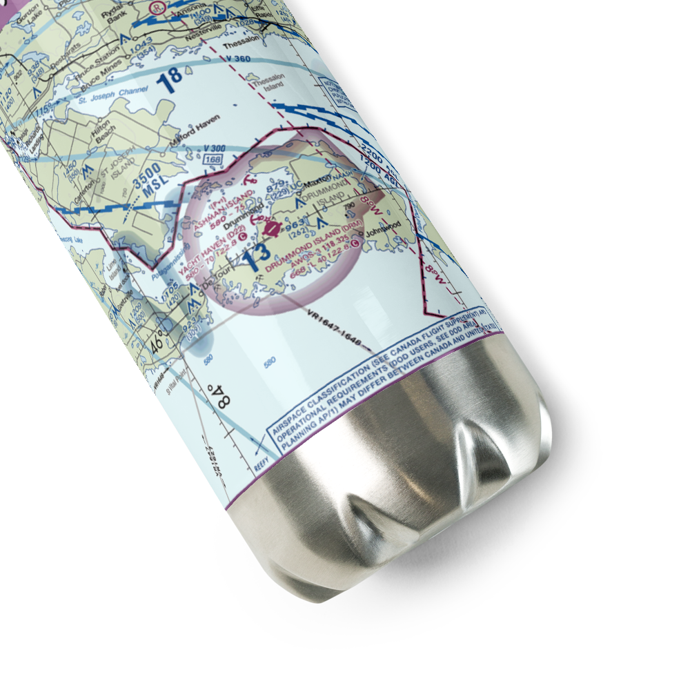 Ashman Island Seaplane Base (1MI0) VFR Sectional Water Bottle 