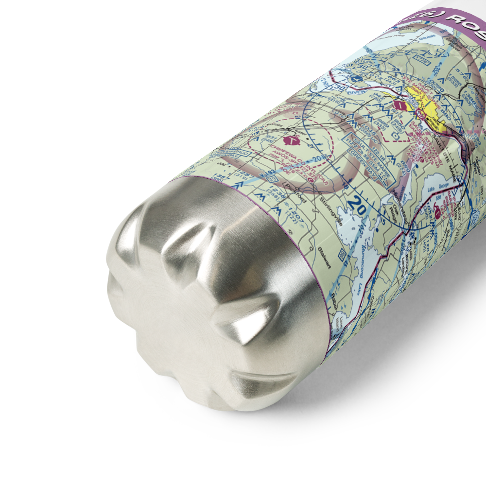 Rosedale Airport (1MI6) VFR Sectional Water Bottle 