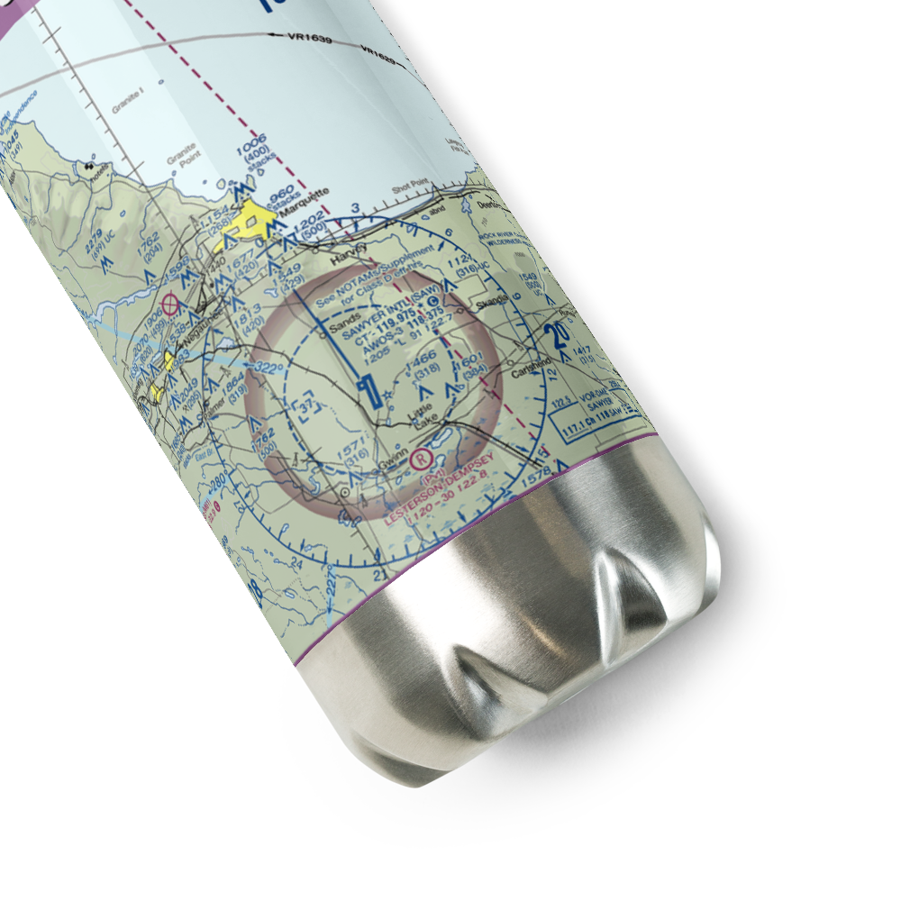 Southfork Airport (1MI9) VFR Sectional Water Bottle 