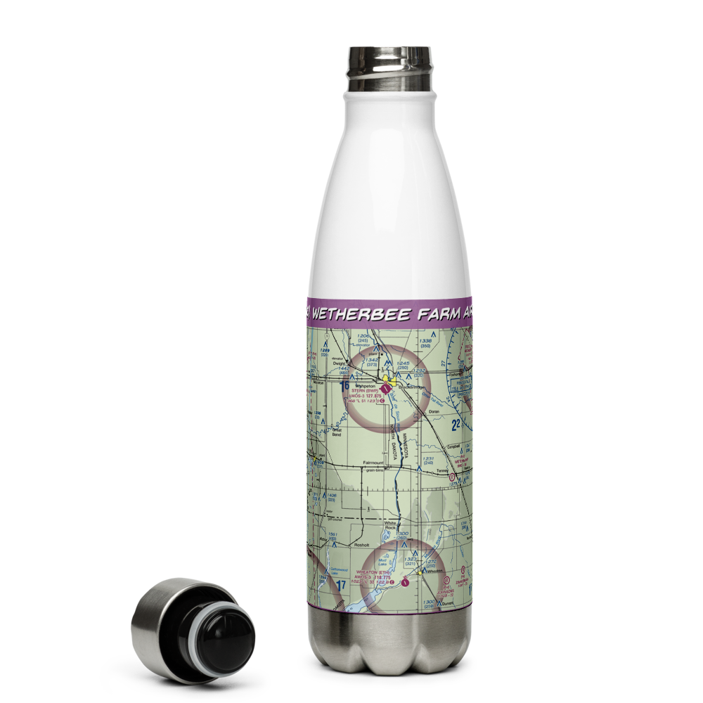 Wetherbee Farm Airport (1MN0) VFR Sectional Water Bottle 
